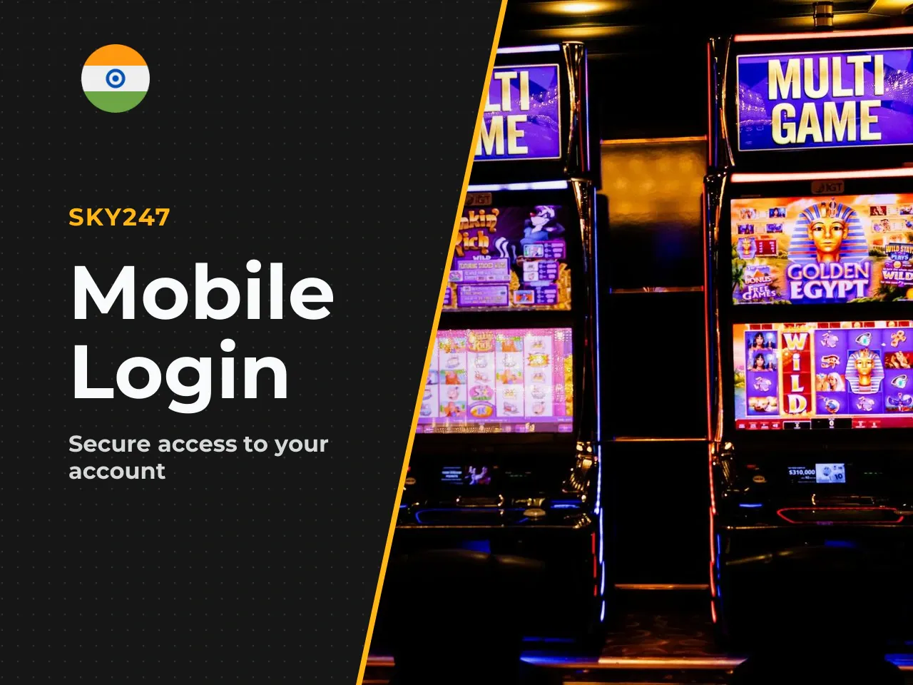 Login via the sky247 app. The mobile login flow uses the device interface to accept your credentials for profile access. Once you enter your details, the application provides a toggle to remember your