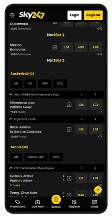 sky247 login credentials