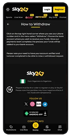 sky247 login problems